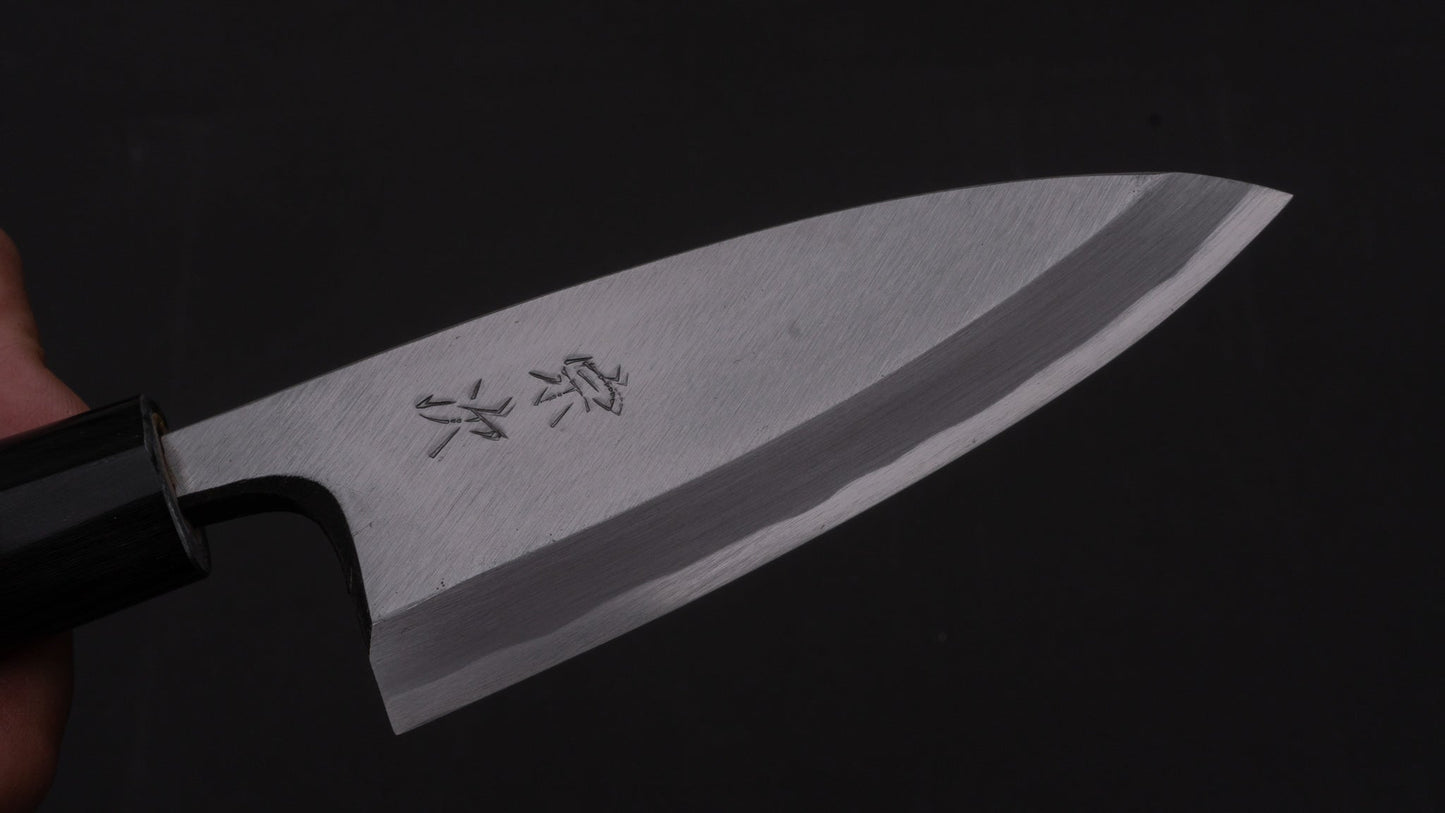Morihei Munetsugu White #2 Deba 105mm Ho Wood Handle | HITOHIRA