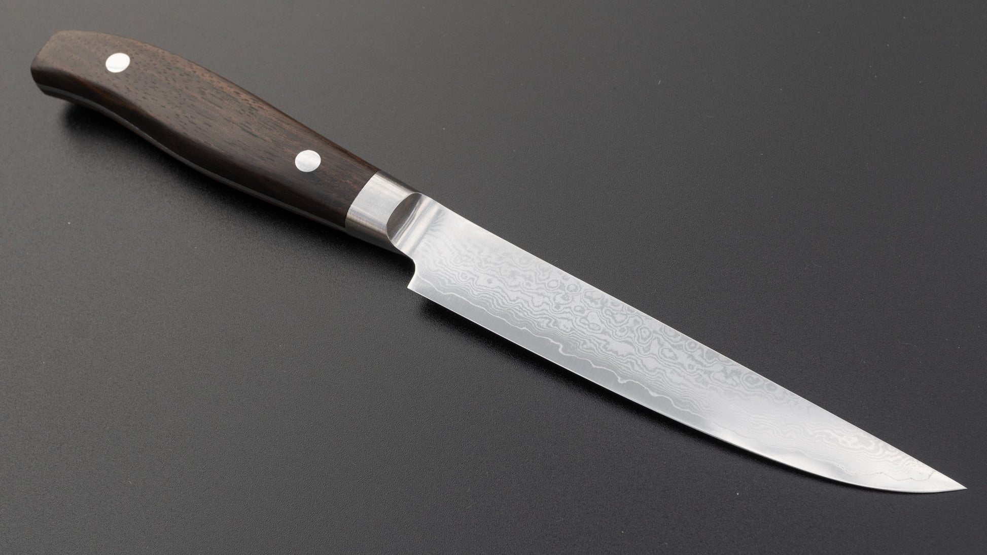 Hitohira Damascus Table Knife 120mm Ebony Handle | HITOHIRA