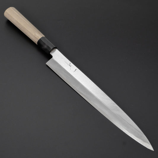 Hitohira Gorobei White #3 Yanagiba 240mm Ho Wood Handle (D-Shape) - HITOHIRA