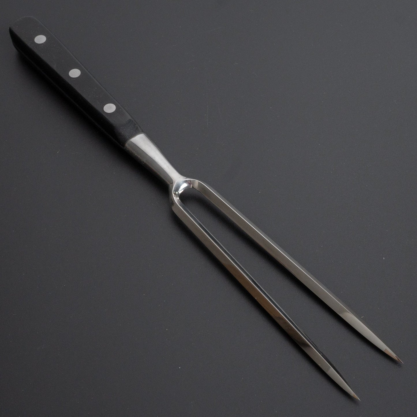 Hitohira Straight Carving Fork Black Pakka Handle - HITOHIRA