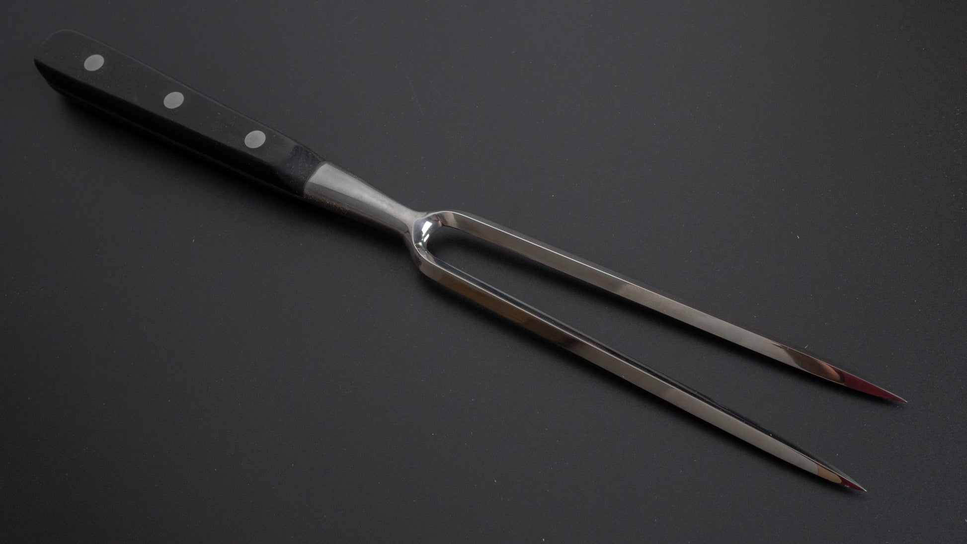 Hitohira Straight Carving Fork Black Pakka Handle - HITOHIRA