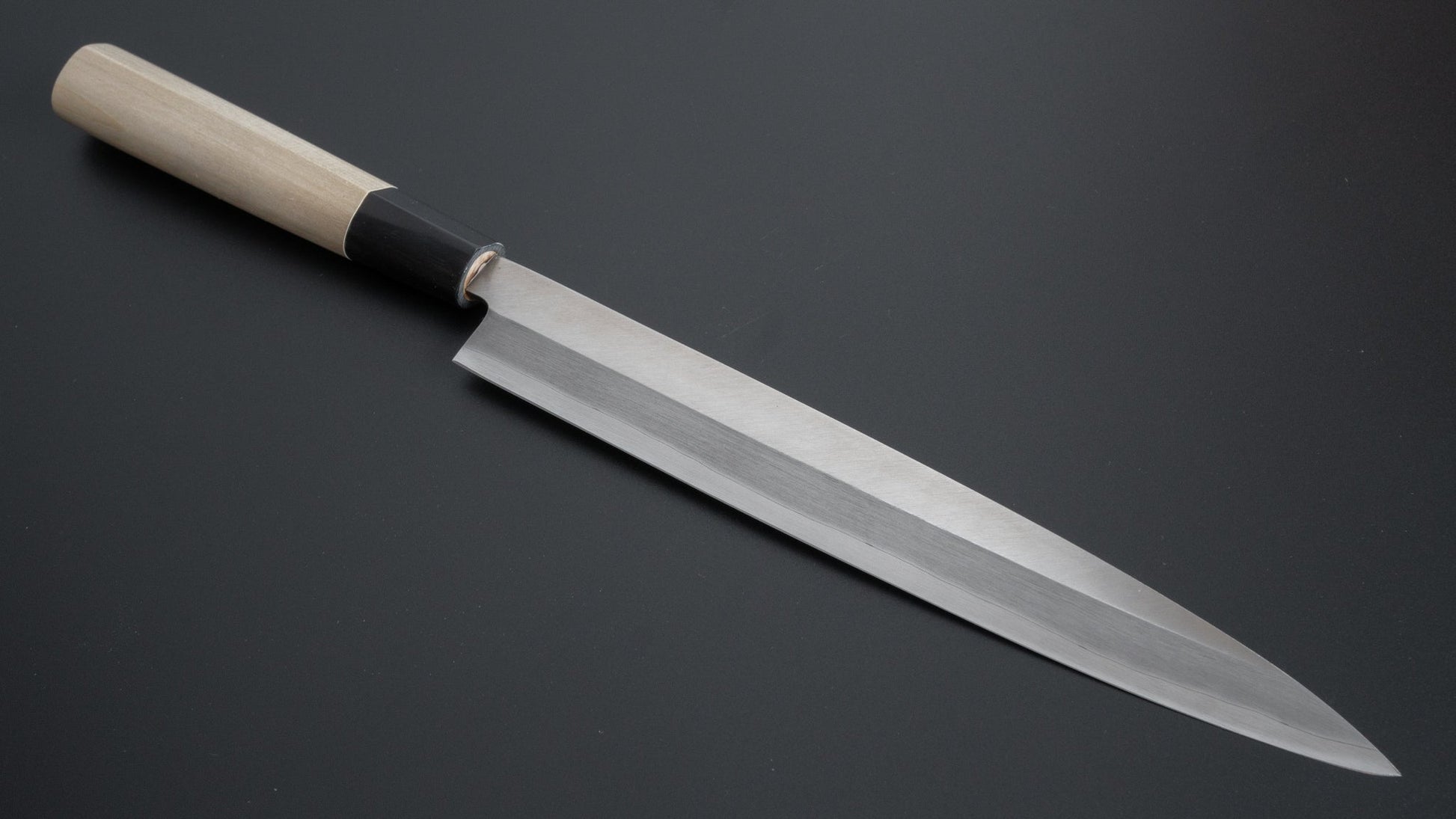 Mumei Stainless Yanagiba 240mm Ho Wood Handle - HITOHIRA