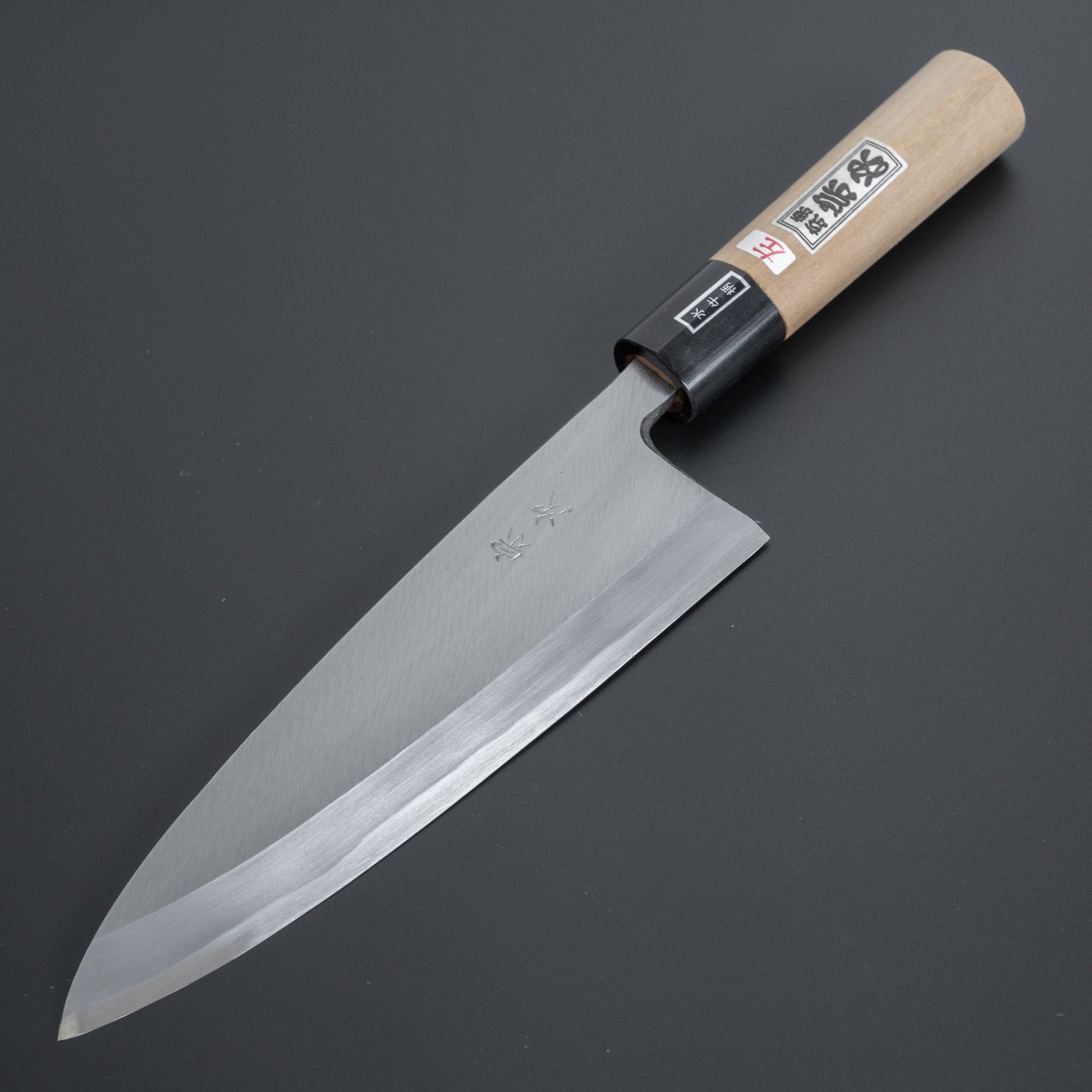 Morihei Munetsugu White #2 Left-Handed Deba 195mm Ho Wood Handle - HITOHIRA