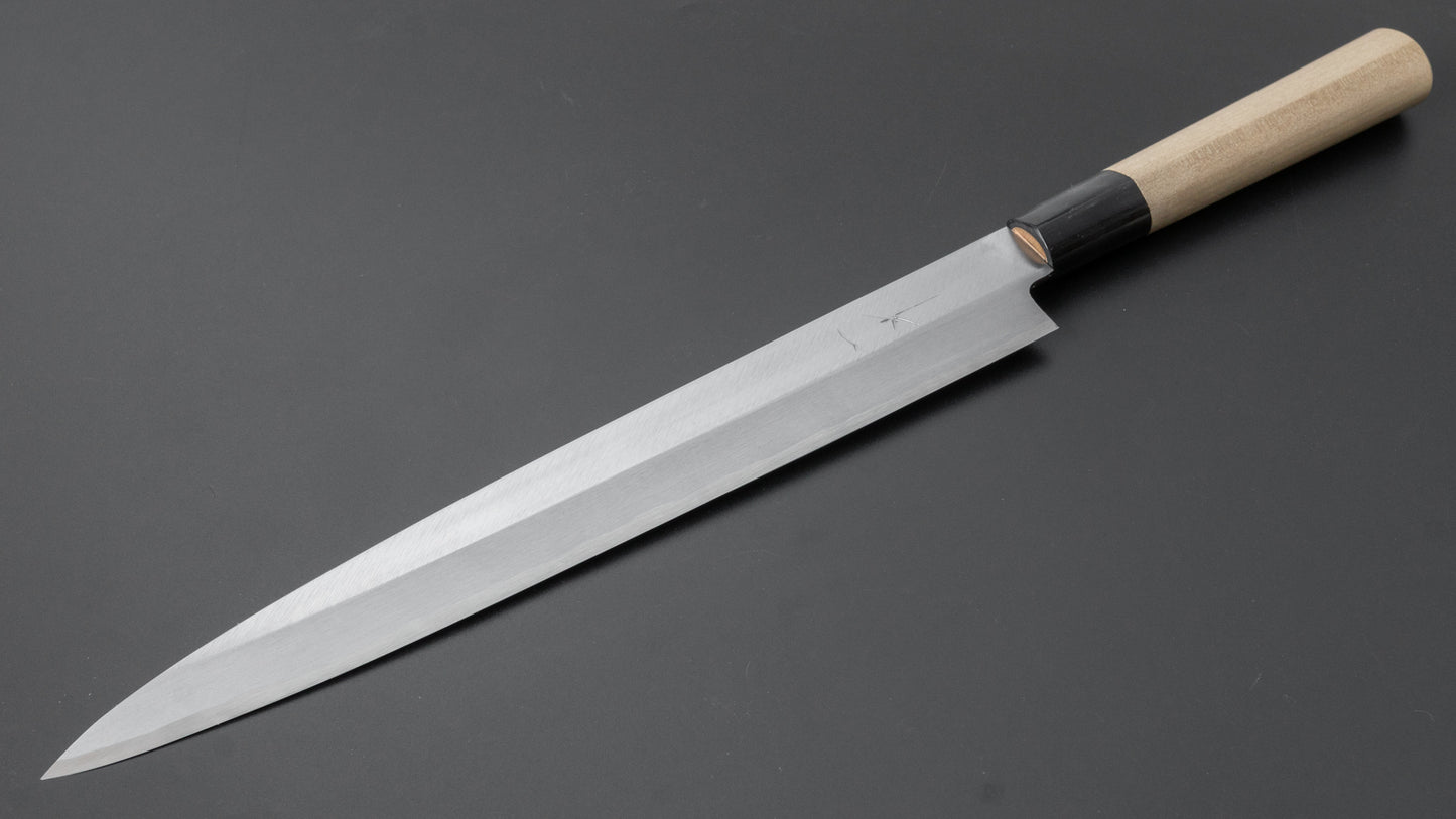 Hitohira Gorobei White #3 Left-Handed Yanagiba 270mm Ho Wood Handle (D-Shape) - HITOHIRA