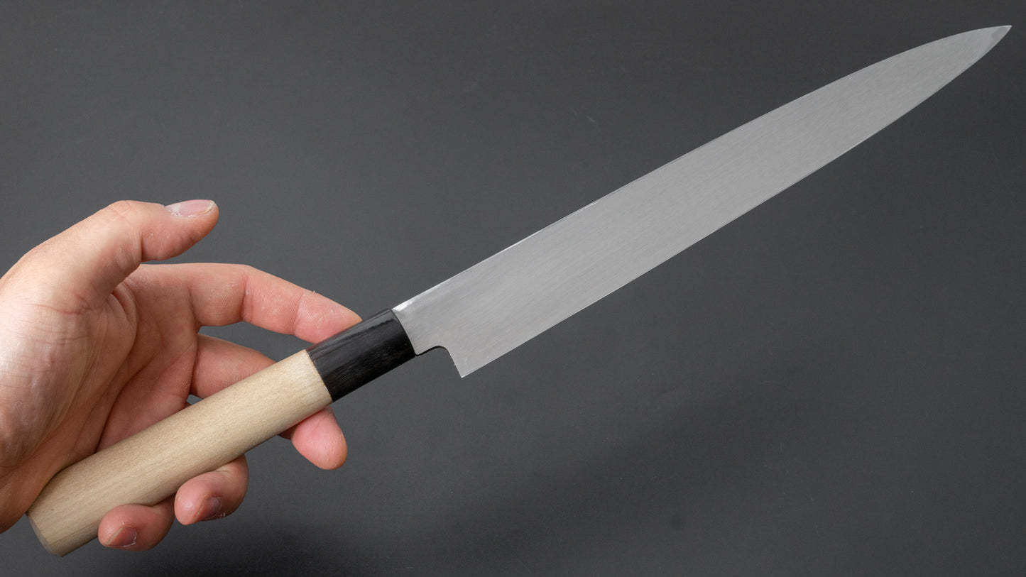 Hitohira Gorobei White #3 Left-Handed Yanagiba 270mm Ho Wood Handle (D-Shape) - HITOHIRA