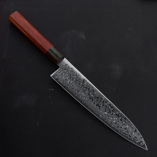 Hitohira HG Damascus Gyuto 210mm Satine Handle (Rainbow) | HITOHIRA