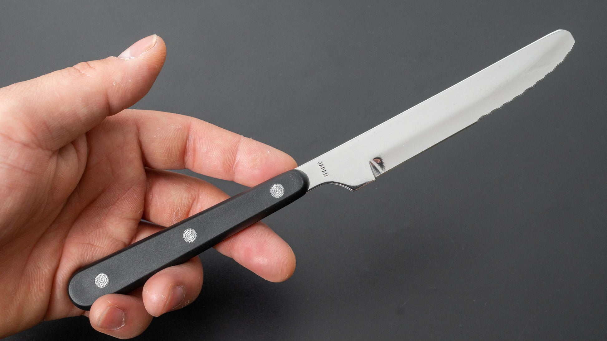 Mumei Table Knife Black Handle - HITOHIRA