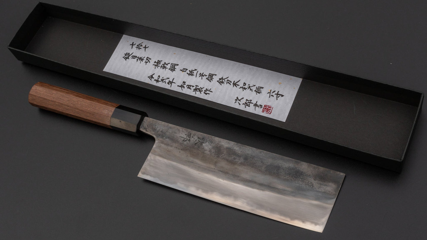 Jiro Tsuchime Wa Nakiri 180mm Taihei Tagayasan Handle (#077) | HITOHIRA