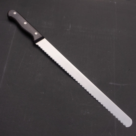 Hitohira Mumei Stainless Bread Knife 300mm Pakka Handle | HITOHIRA