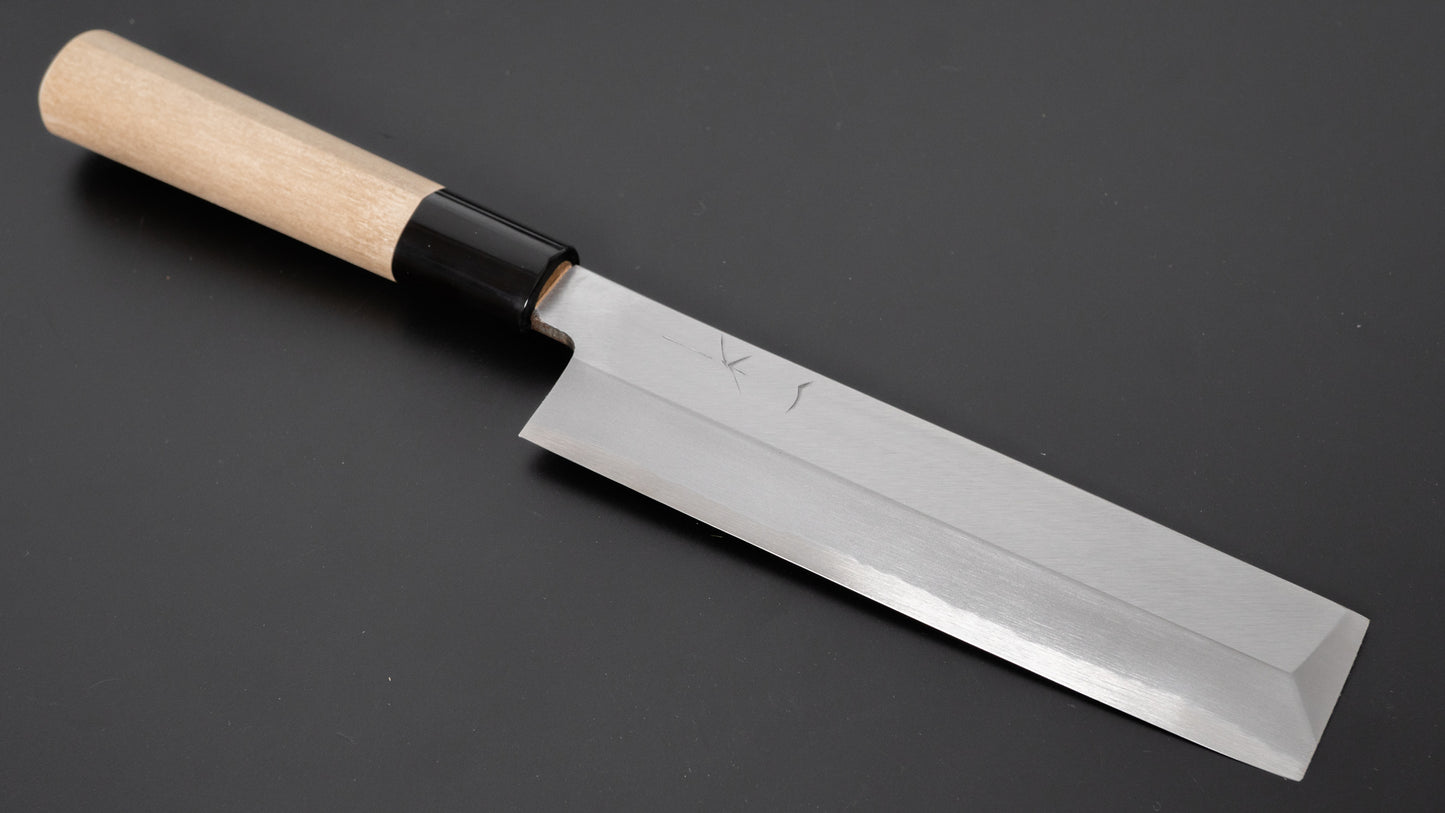 Hitohira Gorobei White #3 Usuba 180mm Ho Wood Handle (D-Shape) - HITOHIRA