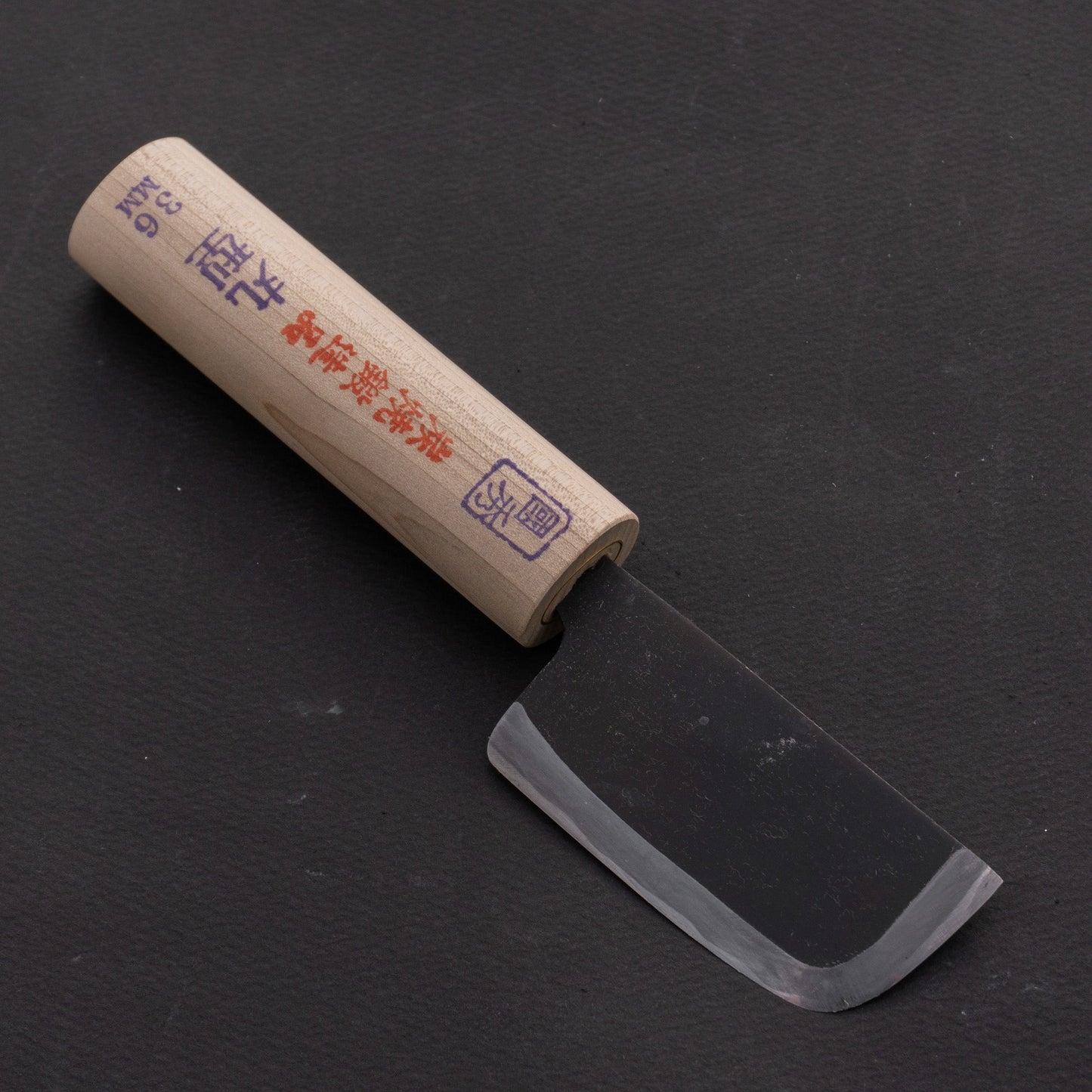 Morihei Kunihide White #2 Kurouchi Leather Working knife 36mm (Rounded) - HITOHIRA