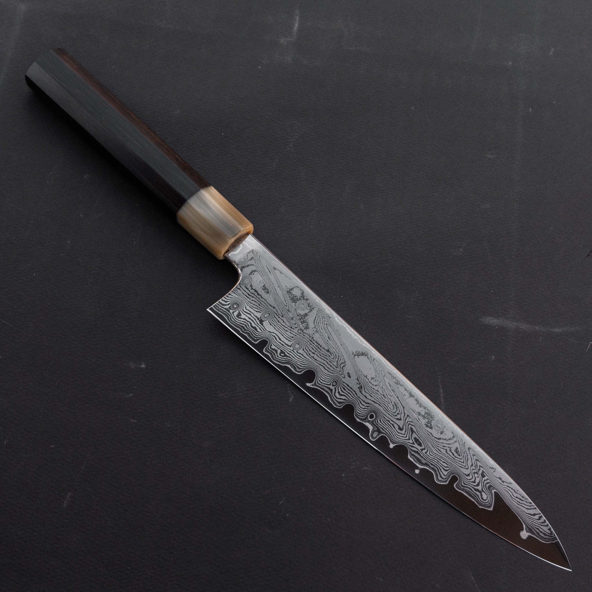 Tsubaya Tamame Forged VG10 Damascus Gyuto 210mm Ebony Handle | HITOHIRA