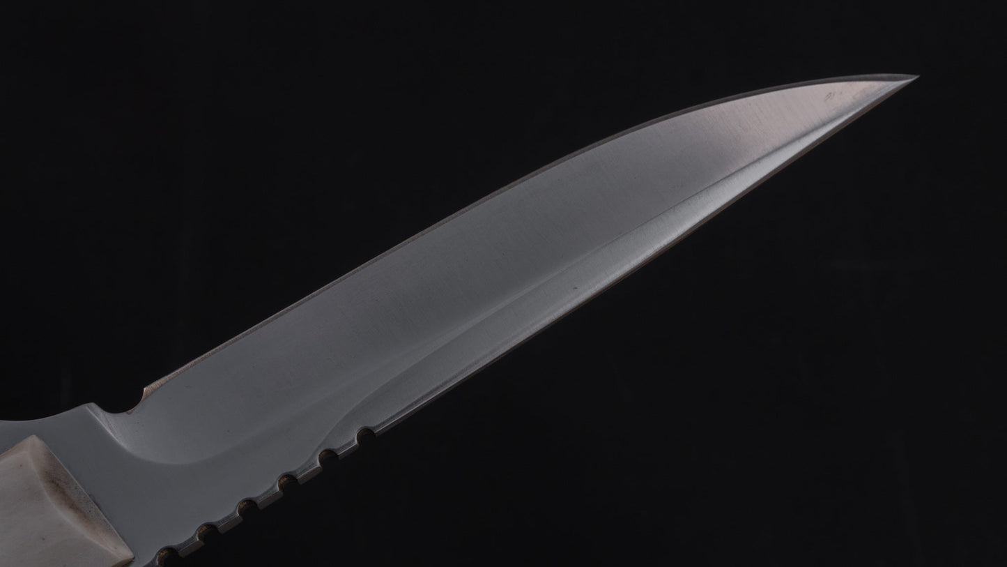 Fukuta ATS Hunting Fixed Blade 150mm Stag Handle | HITOHIRA