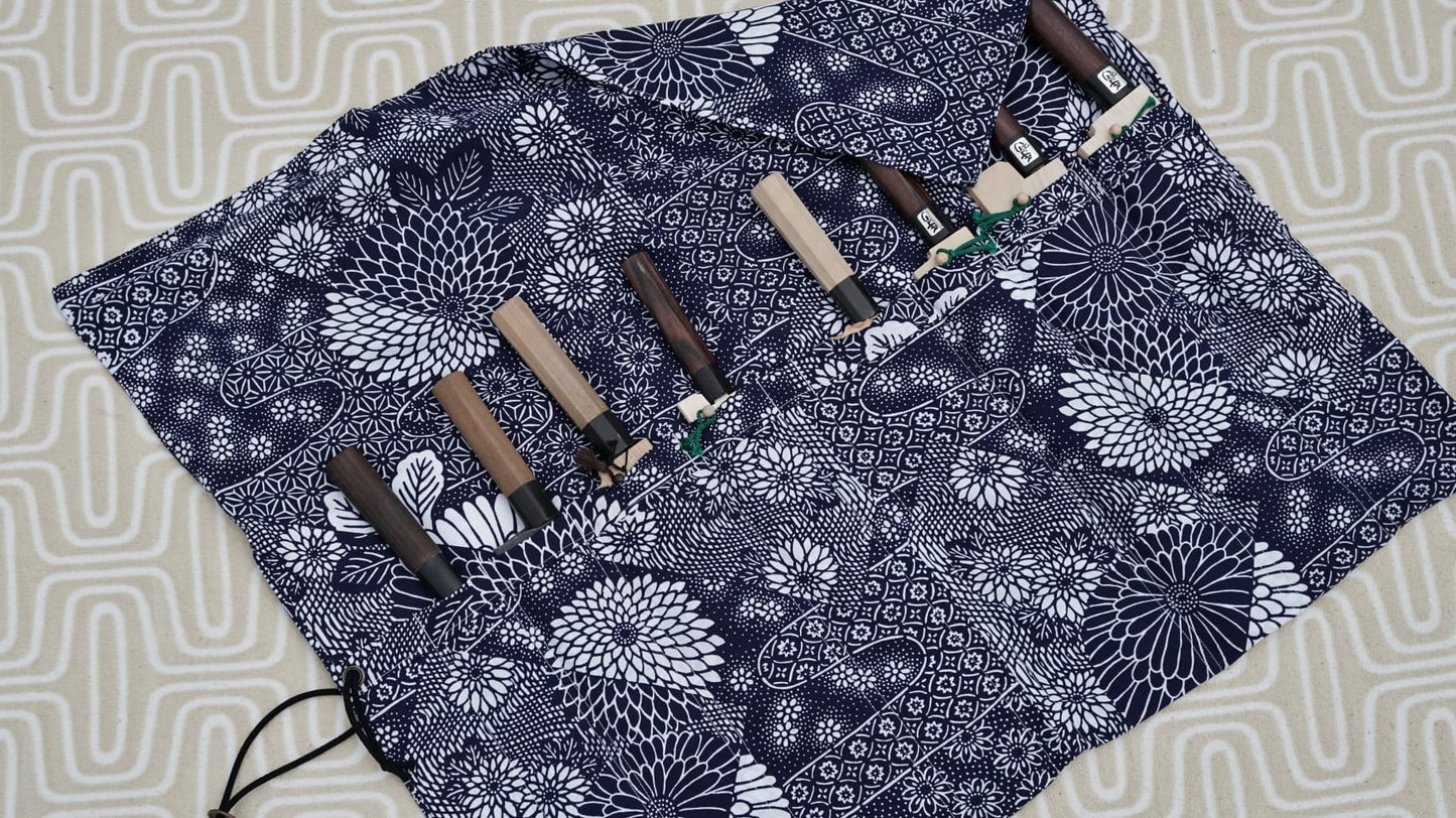 Hitohira Kimono Knife Roll Large (8 Pocket) - HITOHIRA