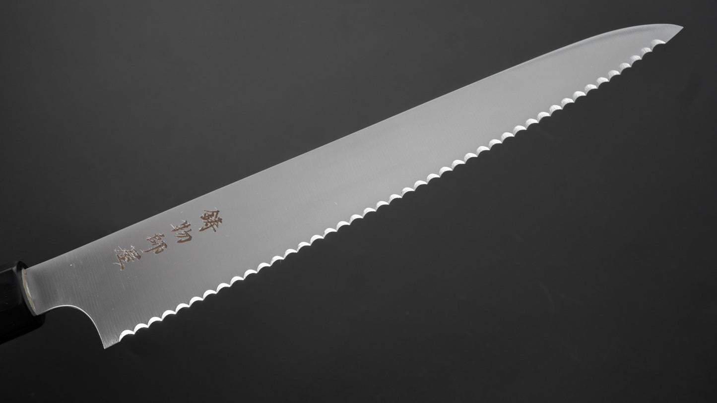 Hitohira Imojiya TH Stainless Bread Knife 240mm Ho Wood Handle (Wa) - HITOHIRA