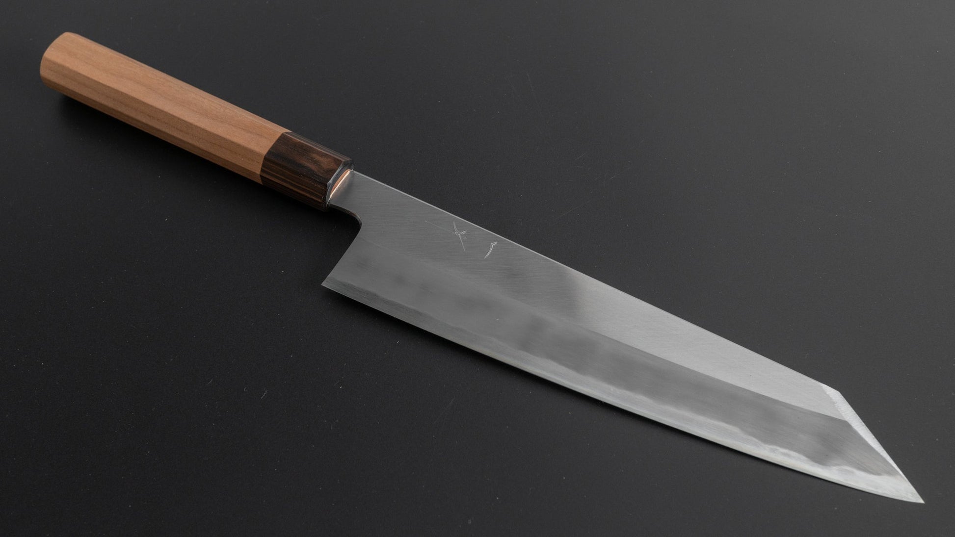 Hitohira Kikuchiyo Kyuzo White #2 Migaki Kiritsuke Gyuto 240mm Cherry Wood Handle - HITOHIRA