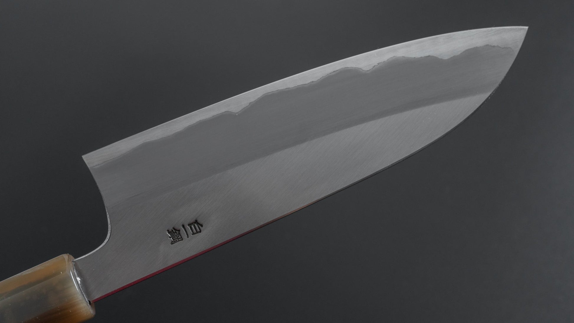 Hitohira Togashi White #1 Stainless Clad Migaki Santoku 180mm Ziricote Handle - HITOHIRA