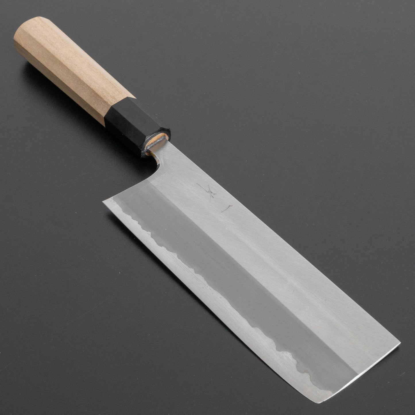 Hitohira Togashi White #1 Stainless Clad Migaki Nakiri 180mm Ho Wood Handle - HITOHIRA