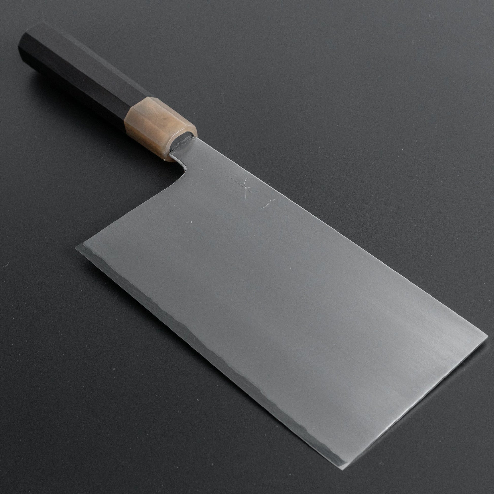 Hitohira Togashi White #1 Stainless Clad Kasumi Chinese Cleaver 180mm Ebony Handle - HITOHIRA