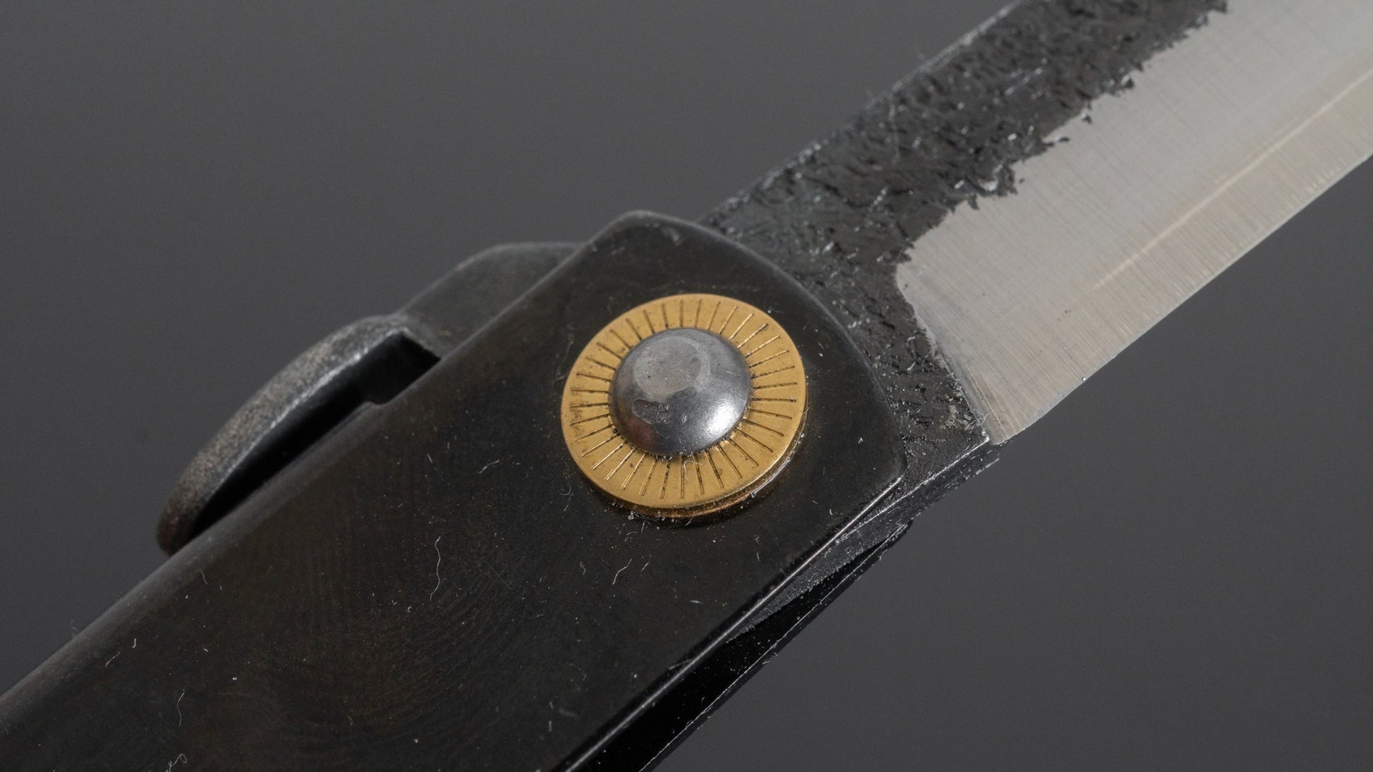 Higonokami Custom Folding Knife X Large Brass Handle (#25B K) - HITOHIRA