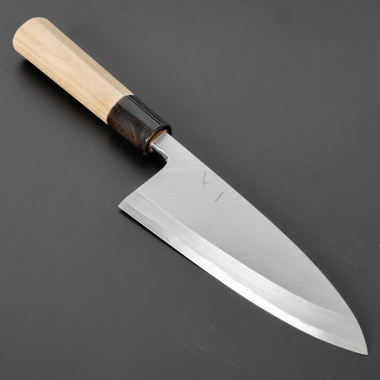 Hitohira Kikuchiyo Manzo White #3 Deba 150mm Ho Wood Handle (D-Shape) - HITOHIRA