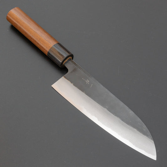 Hitohira MS Kurouchi Blue #2 Santoku 165mm Maple Handle | HITOHIRA