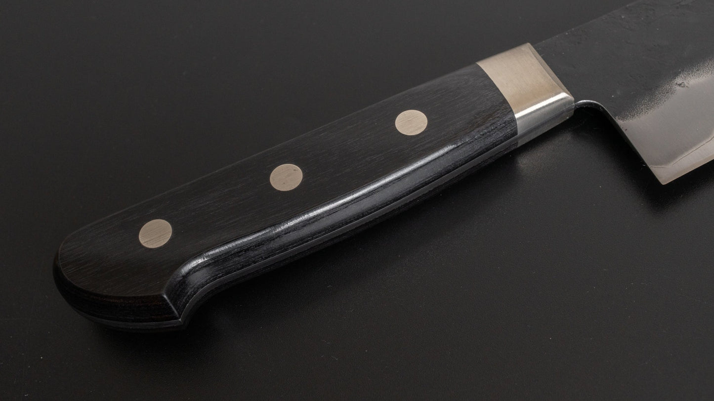 Hitohira Futana SB Kuro Nashiji Santoku 180mm Pakka Handle (Yo) - HITOHIRA