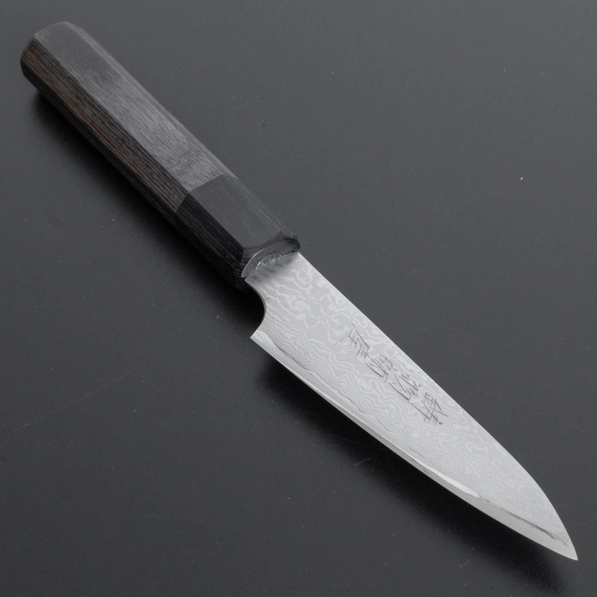 Hitohira Imojiya TH Damascus Paring 105mm Pakka Handle (Gray) - HITOHIRA