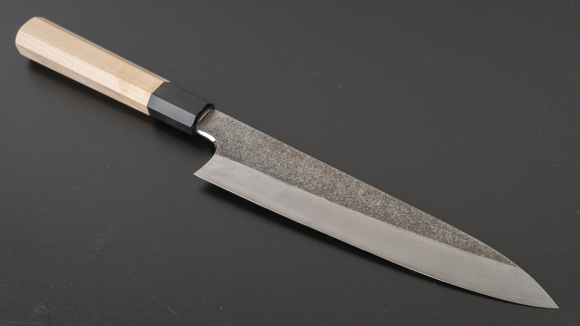 Hitohira Kikuchiyo Rikichi Kurouchi Silver #3 Gyuto 210mm Ho Wood Handle | HITOHIRA