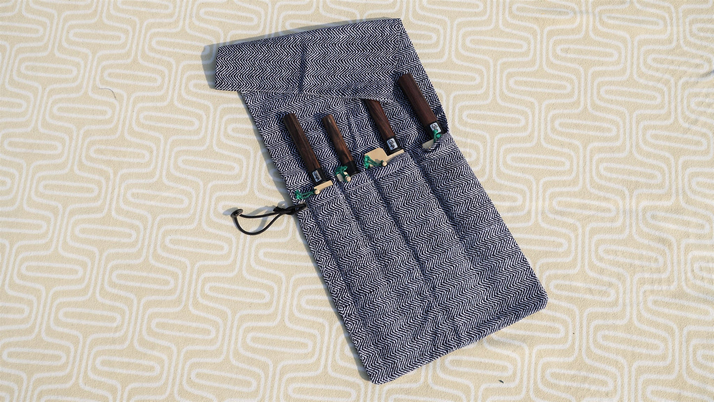 Hitohira Kimono Knife Roll Small (4 Pocket) | HITOHIRA