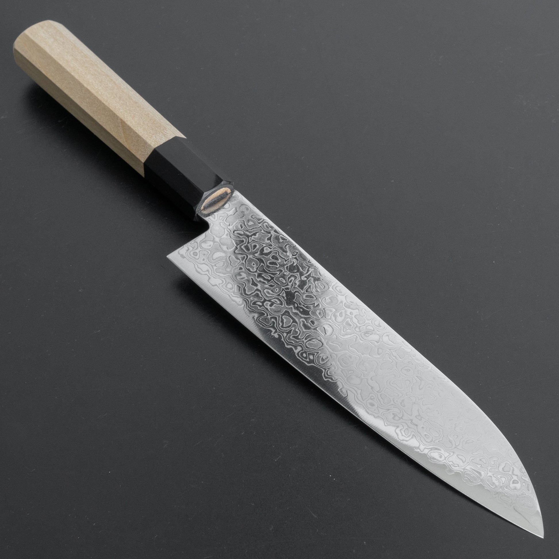 Hitohira HG Damascus Santoku 185mm Ho Wood Handle - HITOHIRA