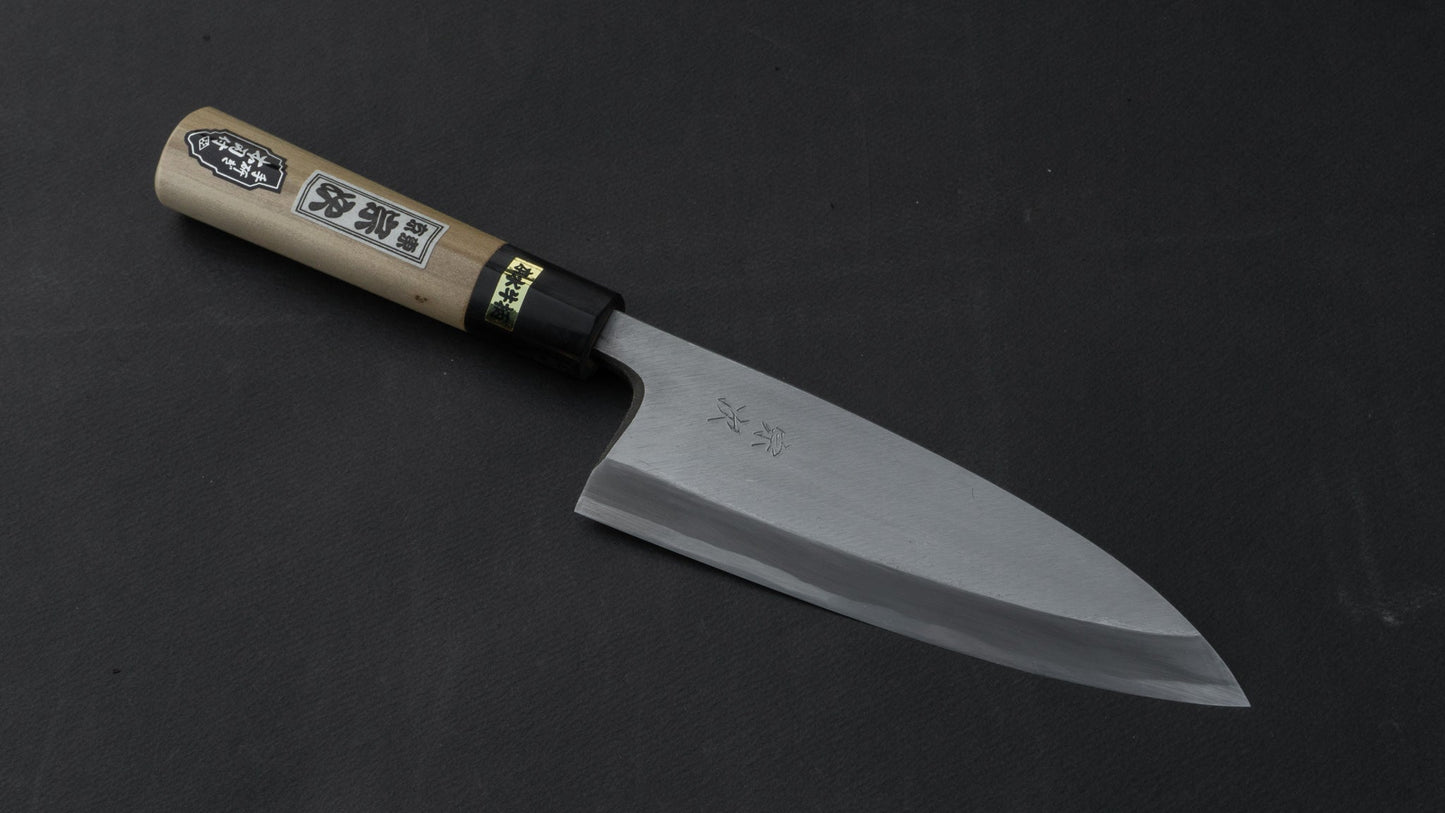 Morihei Munetsugu White #2 Deba 165mm Ho Wood Handle (Fine Finish) | HITOHIRA