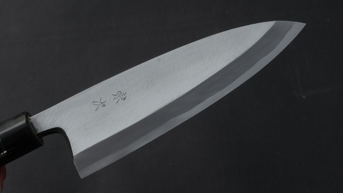 Morihei Munetsugu White #2 Deba 180mm Ho Wood Handle (Fine Finish) | HITOHIRA