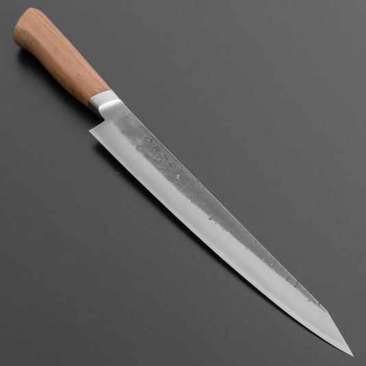 Hitohira TD Blue #2 Stainless Clad Nashiji Yo Sujihiki 240mm Walnut Handle - HITOHIRA