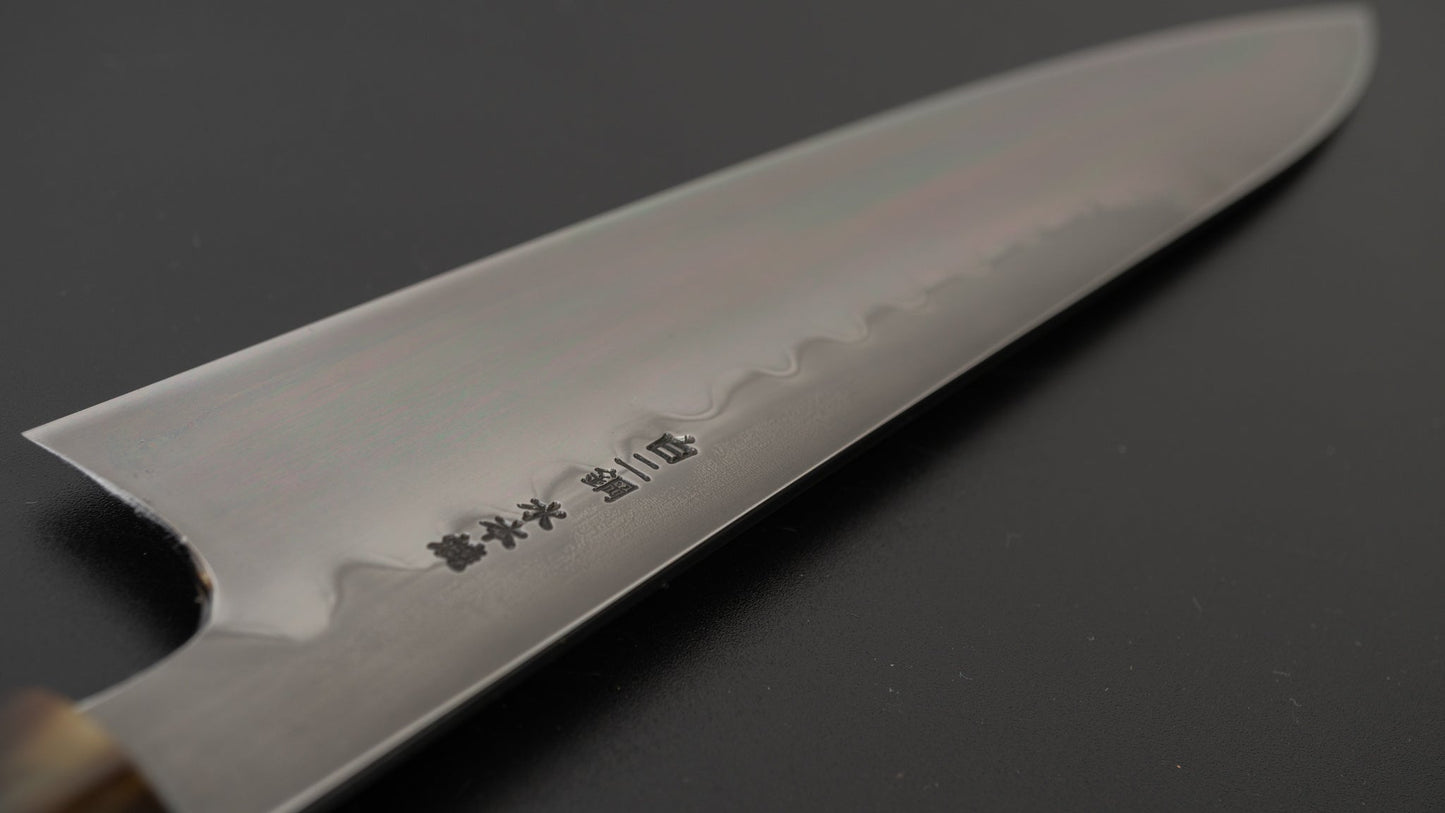 Hitohira Togashi Yohei White #2 Mizu Honyaki Gyuto 240mm Taihei Ebony Handle (#013/ Saya) | HITOHIRA