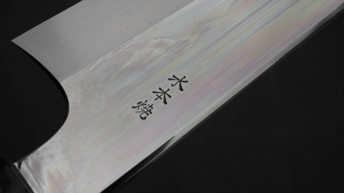 Hitohira Kikuchiyo Kambei Mizu-Honyaki White #2 Gyuto 240mm Taihei Ebony Handle | HITOHIRA