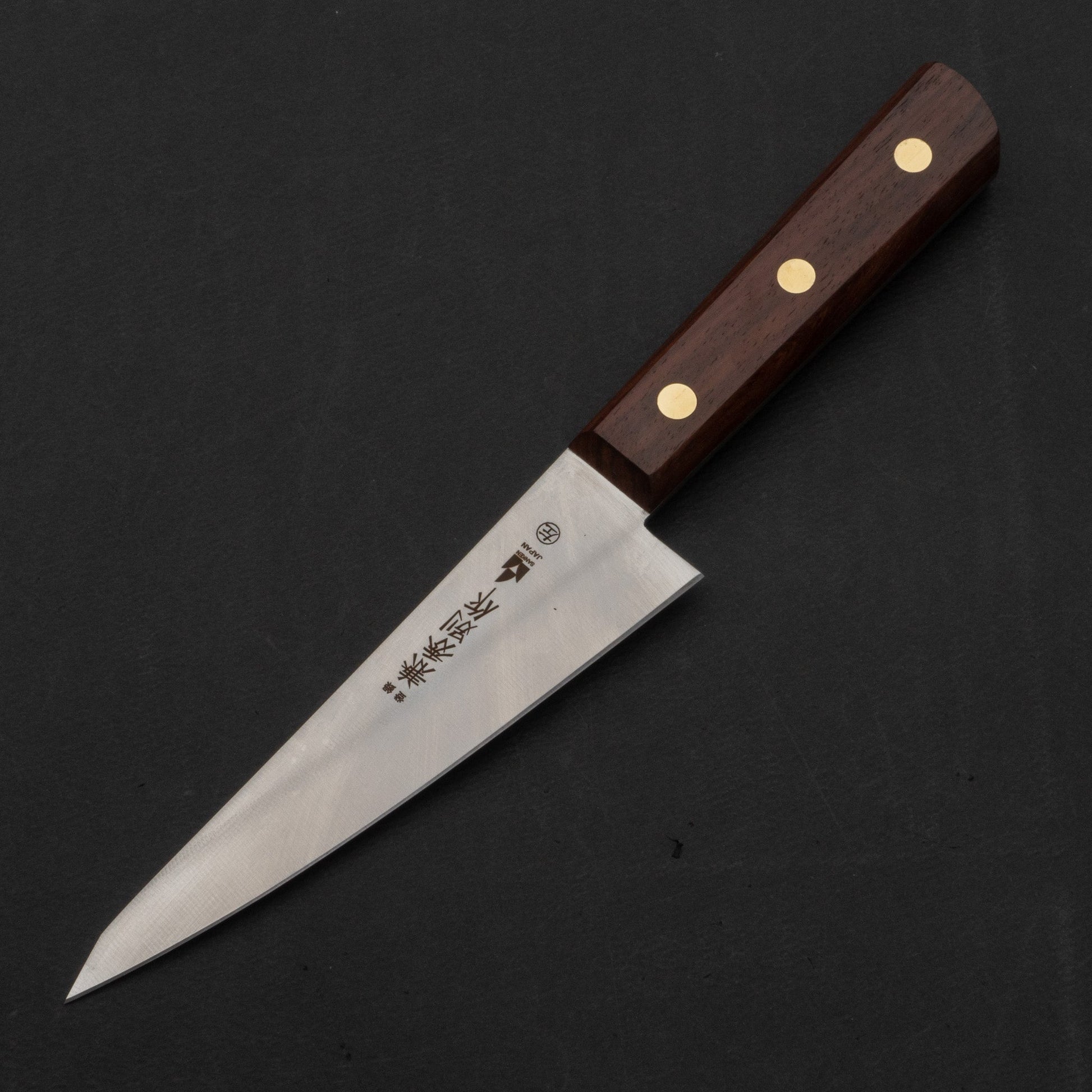 Kanehide Bessaku Left-Handed Honesuki Kaku 150mm Rosewood Handle - HITOHIRA