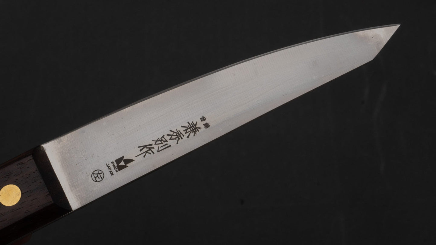 Kanehide Bessaku Left-Handed Honesuki Maru 150mm Rosewood Handle - HITOHIRA