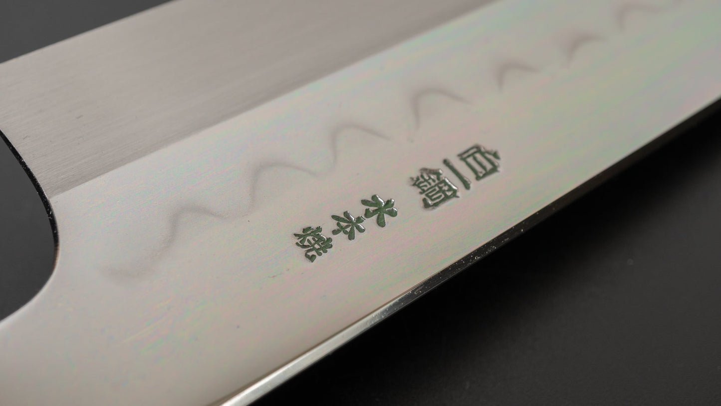 Hitohira Togashi Kambei White #1 Mizu Honyaki Gyuto 240mm Taihei Ebony Handle (Limited/ Saya/ #001) | HITOHIRA