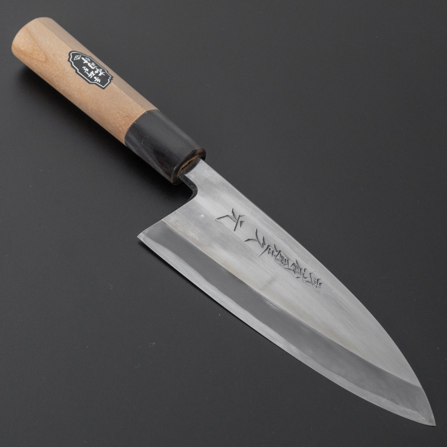 Morihei Hisamoto Mirror Polished Blue #2 Deba 150mm Ho Wood Handle - HITOHIRA