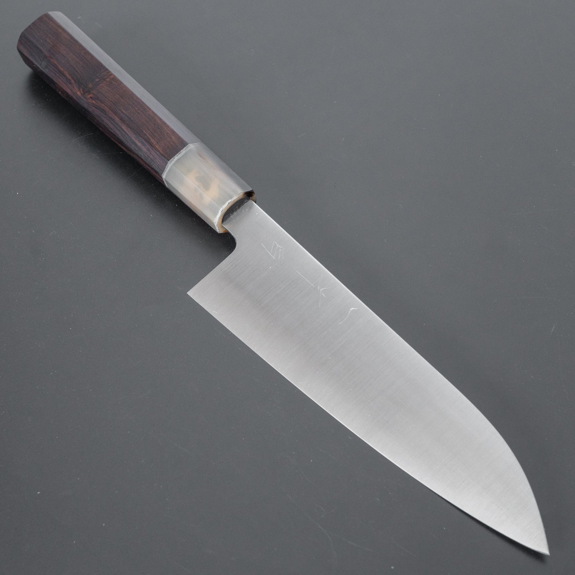 Hitohira Ashi White #2 Santoku 165mm Ebony Handle - HITOHIRA