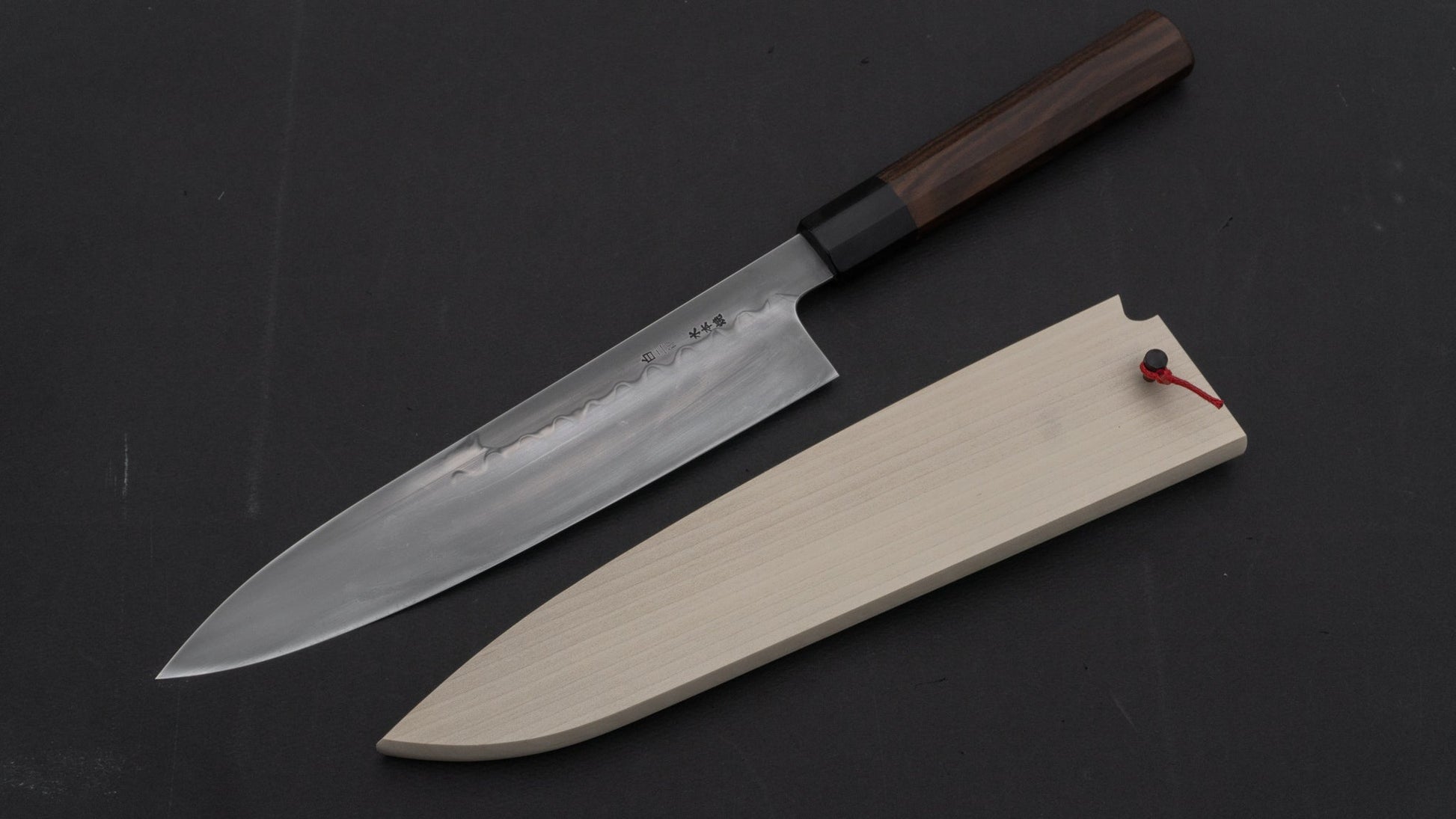 Hitohira Togashi Yohei White #2 Mizu Honyaki Gyuto 240mm Ziricote Handle (#007/ Saya) | HITOHIRA