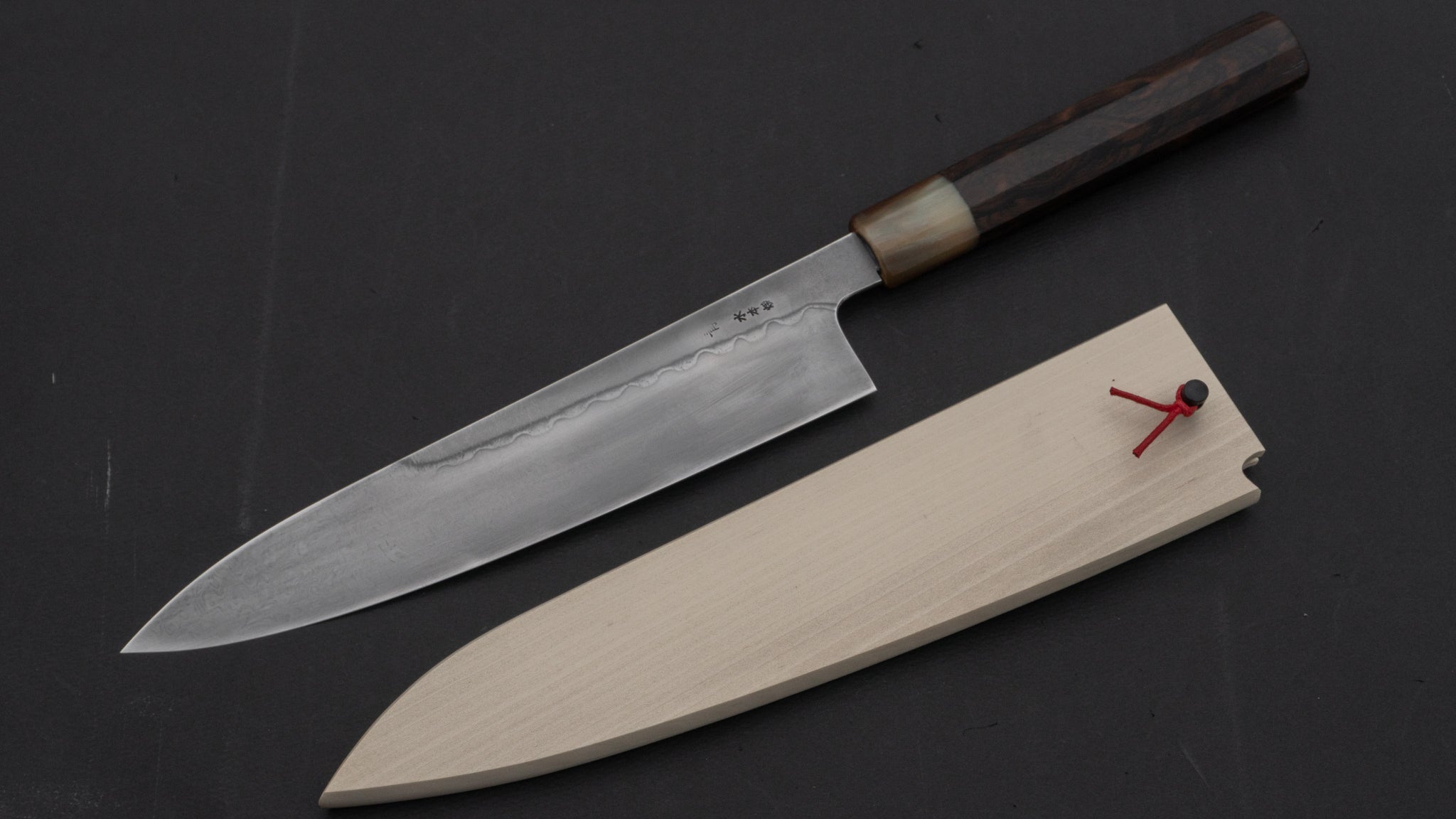 Hitohira Togashi Yohei Blue #2 Mizu Honyaki Gyuto 240mm Ziricote 