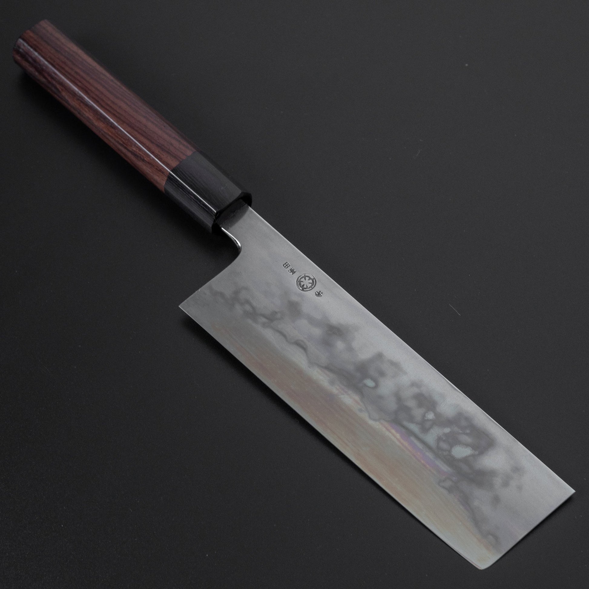 Takada no Hamono White #1 Suiboku Nakiri 180mm Rosewood Handle - HITOHIRA