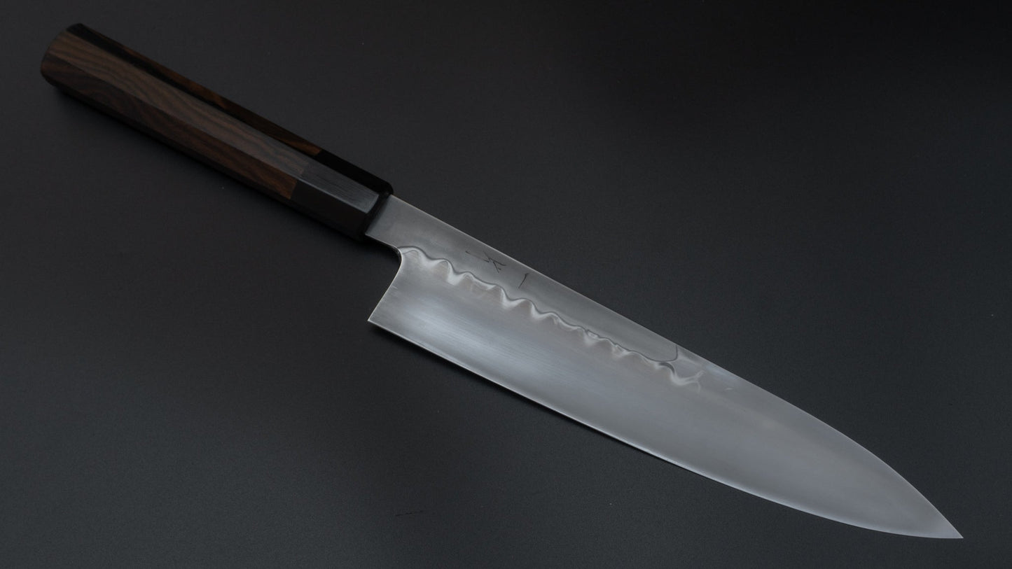 Hitohira Togashi Yohei White #2 Mizu Honyaki Gyuto 240mm Ziricote Handle (#007/ Saya) | HITOHIRA