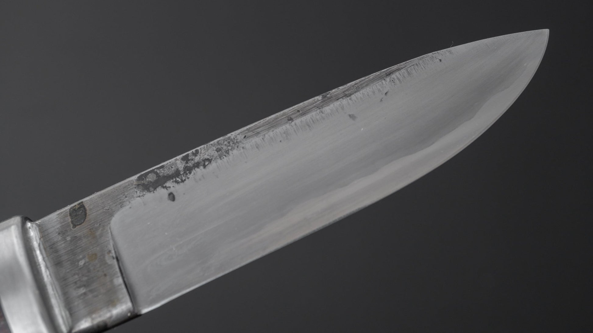 Kanatoko Work Knife Fixed Blade 80mm Oak Handle (#007) - HITOHIRA
