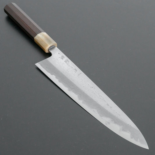 Hitohira Tanaka Kyuzo Blue #1 Watetsu Migaki Gyuto 240mm Taihei Makassar Ebony Handle (#001/ Saya) - HITOHIRA
