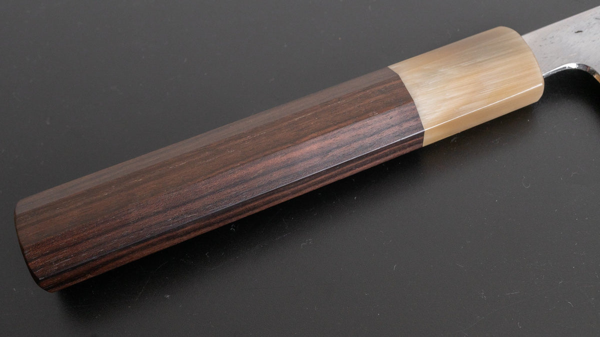 Hitohira Tanaka Kyuzo Blue #1 Watetsu Migaki Gyuto 240mm Taihei Makassar Ebony Handle (#001/ Saya) - HITOHIRA