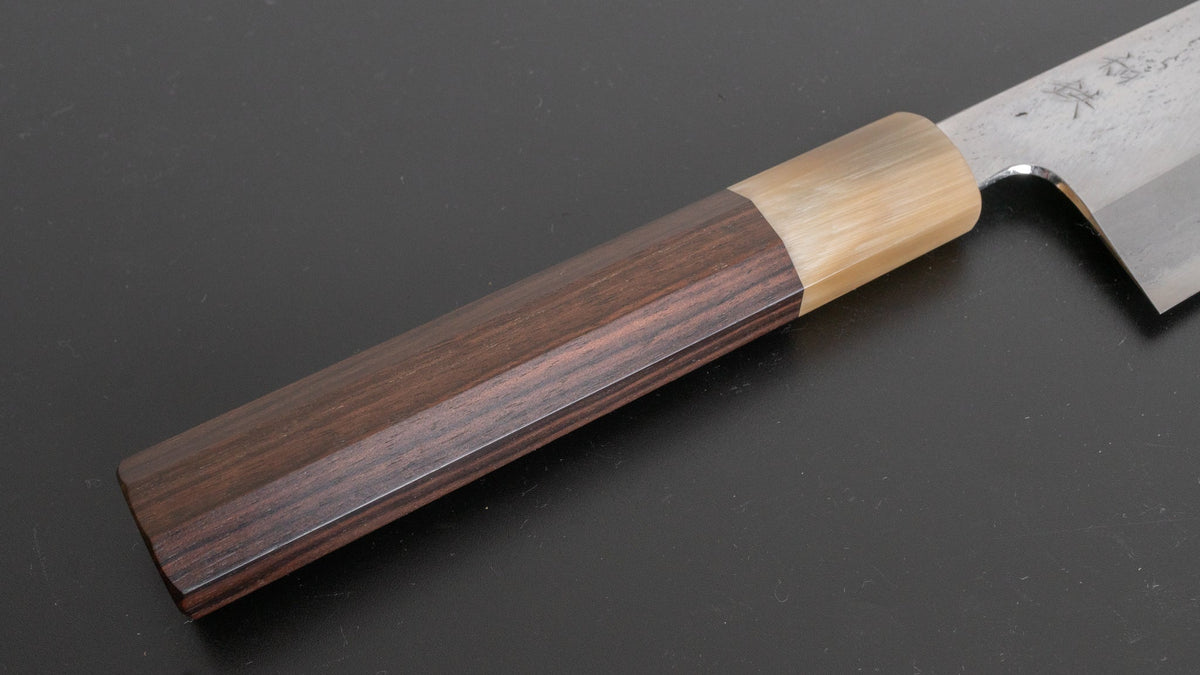 Hitohira Tanaka Kyuzo Blue #1 Watetsu Migaki Gyuto 240mm Taihei Makassar Ebony Handle (#001/ Saya) - HITOHIRA