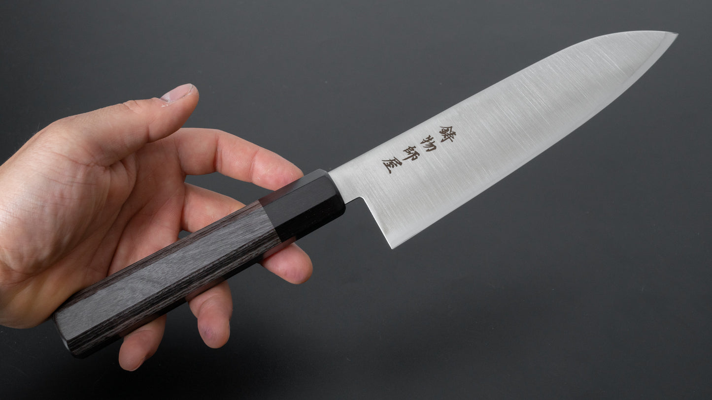 Hitohira Imojiya TH Stainless Santoku 180mm Pakka Handle (Wa) - HITOHIRA